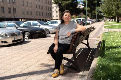 Yanira Briceño, limpiadora en un colegio de Valladolid.