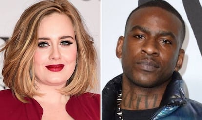 La cantante Adele y el rapero Skepta.