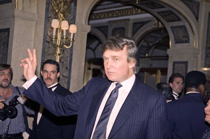 Donald Trump in 1991, a time when he posed as his own spokesman.