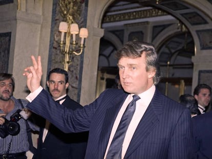 Donald Trump in 1991, a time when he posed as his own spokesman.