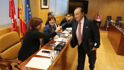 Transcurso de la Comisión de investigación caso 'Aneri' en el turno de declaracion de Salvador Santos, en la Asamblea de Madrid.