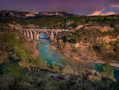 Puente Murillo de Gállego, una de las zonas a las que habría afectado el embalse.