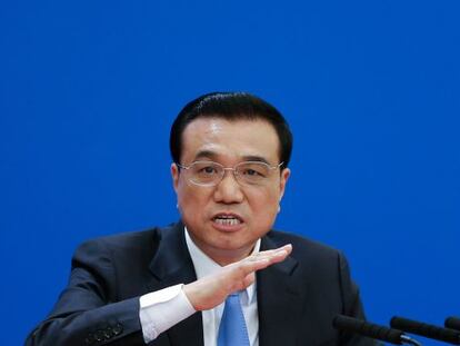 O primeiro-ministro chinês, Li Keqiang, neste domingo em Pequim.