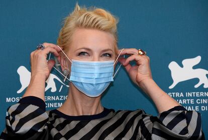La presidenta del jurado del Festival de Venecia, Cate Blanchett, este miércoles.