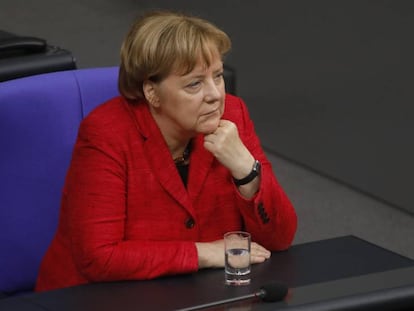 Angela Merkel no Bundestag