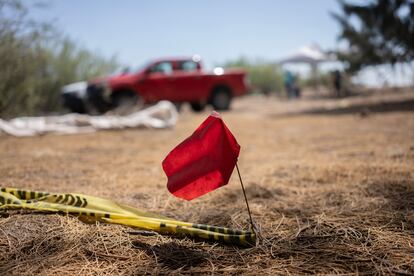 Búsqueda con el grupo por Nuestros Desaparecidos en Acción en la localidad de Santa Elena situada en el Municipio de San Pedro, Coahuila el 23 mayo 2023.