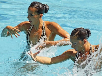 La pareja de natación sincronizada, Gemma Mengual y Ona Carbonell.