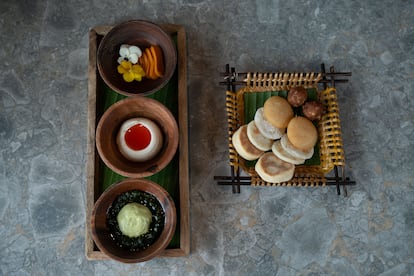 Aspectos del restaurante de comida vegetariana latinoamericana Mita, en Washington, DC, Estados Unidos.