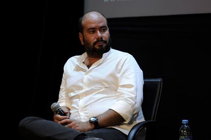 director de cine colombiano, Ciro Guerra, en el Festival Internacional de Cine de Morelia, el 25 de octubre de 2019.