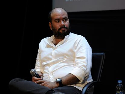 director de cine colombiano, Ciro Guerra, en el Festival Internacional de Cine de Morelia, el 25 de octubre de 2019.