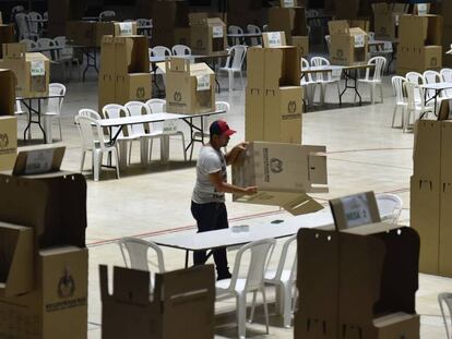 Un centro electoral en Cali, Colombia, este sábado.