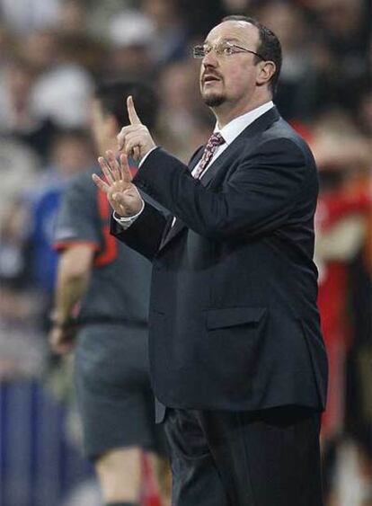 Rafa Benítez, en su última visita al Bernabéu como técnico del Liverpool.