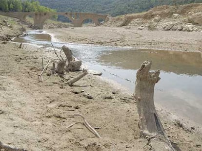 El embalse de Boadella, en la cuenca del río Muga, en Girona.