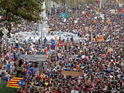 Manifestació a Barcelona aquest dimarts.