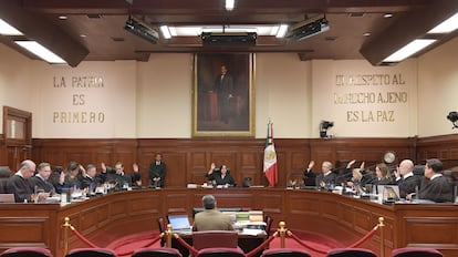 Sesión de la Suprema Corte de Justicia de la Nación.