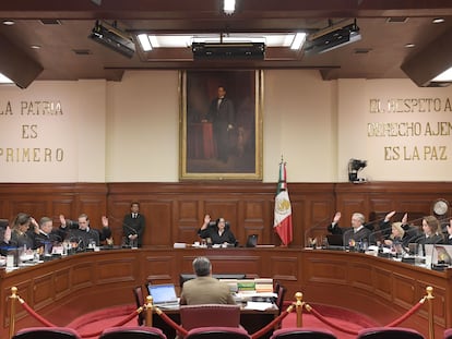 Sesión de la Suprema Corte de Justicia de la Nación.