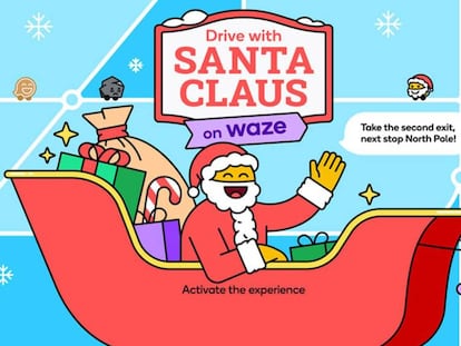 Haz que el navegador Waze sea mucho +más navideño: utiliza a Papá Noel