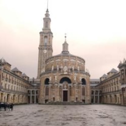 Vista del patio de la Laboral Ciudad de la Cultura, de Gijón