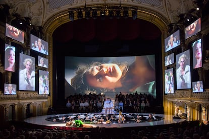 Un momento del ensayo de Incoronazione di Poppea