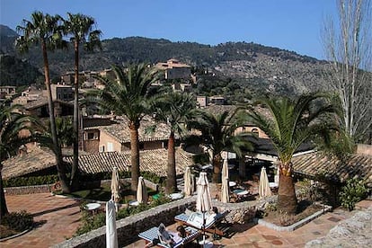 Terraza del hotel La Residencia, en la localidad mallorquina de Deià.