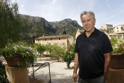 Harvey Keitel, photographed in the garden of a hotel in Deià, Mallorca, where he is scouting locations for his new movie.