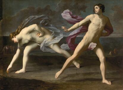 'Hipómenes y Atalanta' (1618-1619), de Guido Reni, una de las obras incluidas en la exposición, perteneciente a la colección del Museo del Prado.