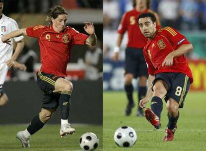 Torres y Xavi, durante la pasada Eurocopa