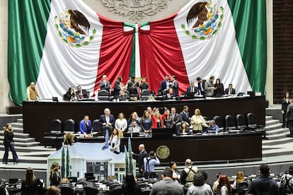 Sesión en pleno de la Cámara de Diputados, en Ciudad de México.