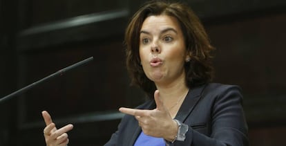 La vicepresidenta del Govern espanyol, Soraya Sáenz de Santamaría.