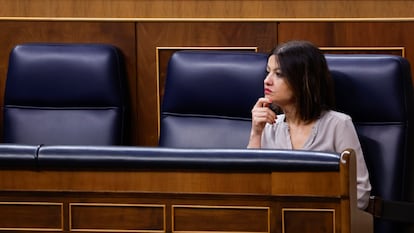 La ministra de Juventud e Infancia, Sira Rego, durante la sesión de control al Gobierno celebrada este miércoles en el Congreso.