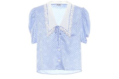 Blusa con cuellos de Miu Miu.