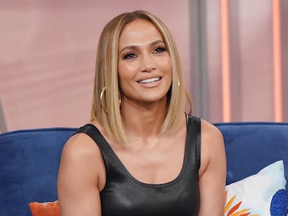 Jennifer Lopez durante una entrevista promocional de 'Hustlers', su nueva película, en el programa 'Despierta América'.