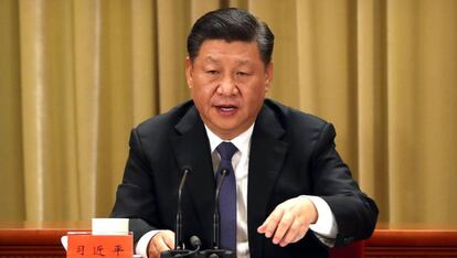 El presidente de China, Xi Jinping, durante un discurso en Pekín.