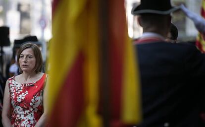 Carme Forcadell durante la celebración de la Diada.