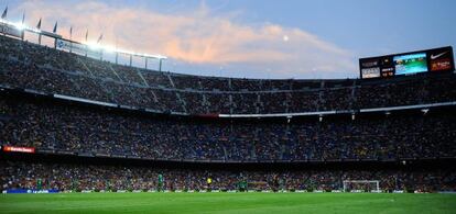 El Camp Nou en el partido con el Levante del 18 de agosto.