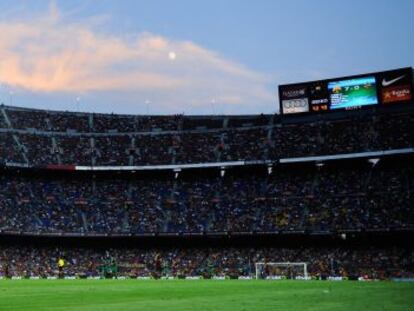 El Camp Nou en el partido con el Levante del 18 de agosto.