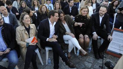 El presidente de Ciudadanos, Albert Rivera, en un acto, este martes, en A Coruña (Galicia).