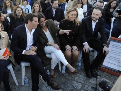 El presidente de Ciudadanos, Albert Rivera, en un acto, este martes, en A Coruña (Galicia).