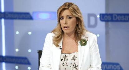 Susana Díaz, presidenta de la Junta, en la entrevista en TVE.