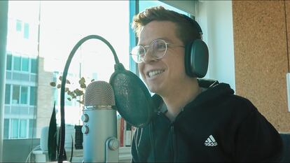 Víctor Abarca grabando un capítulo de su 'podcast'.