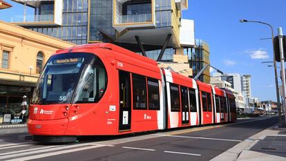 Tranvía modelo Urbos en la ciudad británica de Newcastle.