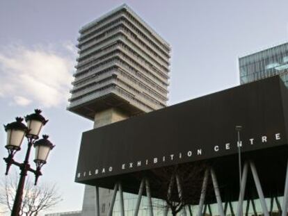 Acceso al Bilbao Exhibition Ceber (BEC), en Barakaldo. 