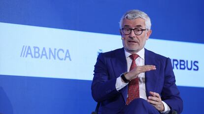 El consejero delegado de Santander España, Ángel Rivera, durante su participación en el foro CREO, este martes.