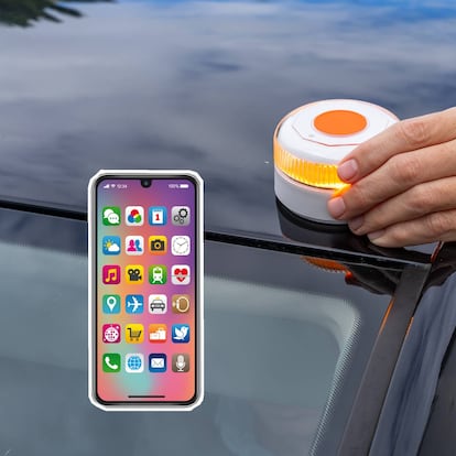 ¿Es necesario usar una ‘app’ para el móvil con la baliza V-16 obligatoria? La DGT aclara una duda recurrente