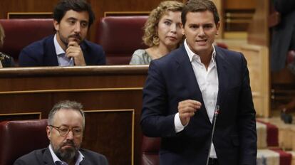 Albert Rivera durante la sesión de control al Gobierno en el Congreso.