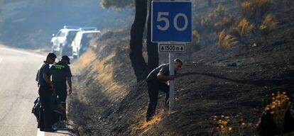 Investigators say the blaze started beside the M-357.