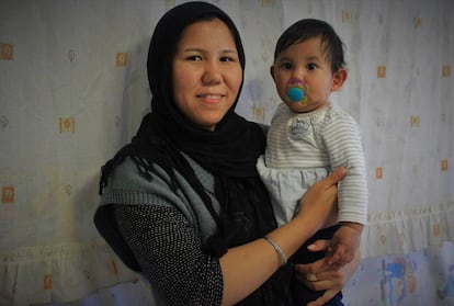 Masuma, en el campo de refugiados de Ellenikó (Grecia).