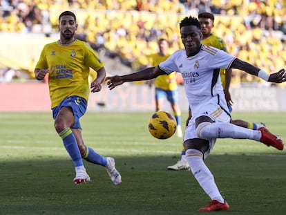 Vinicius marca el 1-1 contra el Las Palmas.