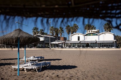 Otra de las arrocerías del paseo marítimo de Valencia. 