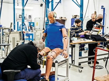Una imagen del laboratorio de simulación de accidentes de la firma automovilística Volvo, en Gotemburgo (Suecia)